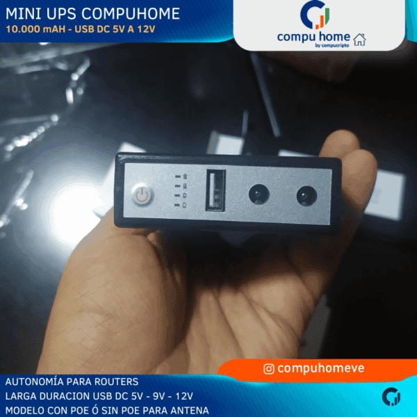 🔋mini ups router fibra: +6 horas de internet y protección poe 🛡️