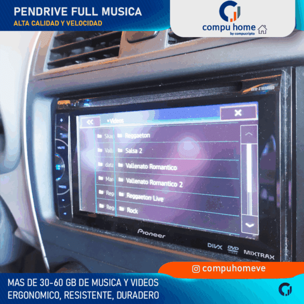 🎧pendrive 32gb/64gb original: full música, videos hq y garantía ✅🚗