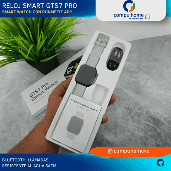 ⌚️🏊 smart watch gts7 pro runmefit: resistente al agua, funciones deportes 12 meses de garantía 🛡️