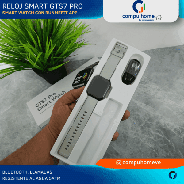 ⌚️🏊 smart watch gts7 pro runmefit: resistente al agua, funciones deportes 12 meses de garantía 🛡️