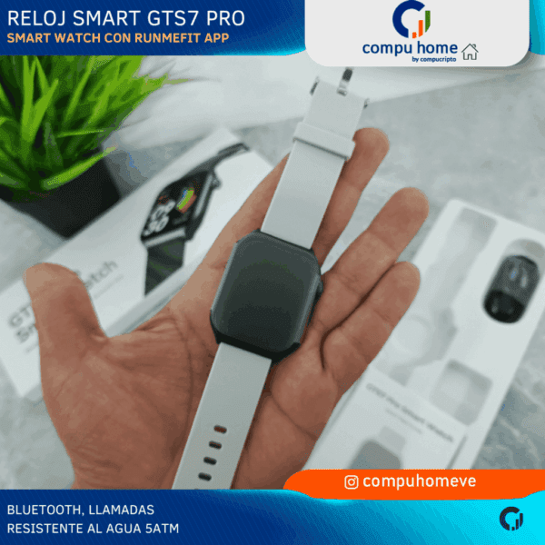 ⌚️🏊 smart watch gts7 pro runmefit: resistente al agua, funciones deportes 12 meses de garantía 🛡️
