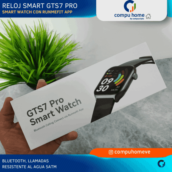 ⌚️🏊 smart watch gts7 pro runmefit: resistente al agua, funciones deportes 12 meses de garantía 🛡️