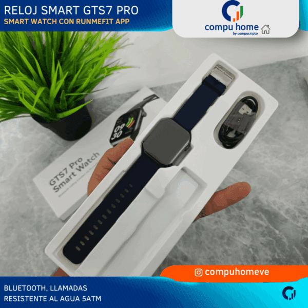 ⌚️🏊 smart watch gts7 pro runmefit: resistente al agua, funciones deportes 12 meses de garantía 🛡️