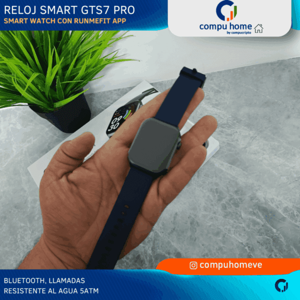 ⌚️🏊 smart watch gts7 pro runmefit: resistente al agua, funciones deportes 12 meses de garantía 🛡️
