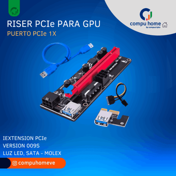 ⚡️🖥️riser pcie x1 009s: extensión gpu alto desempeño ✅