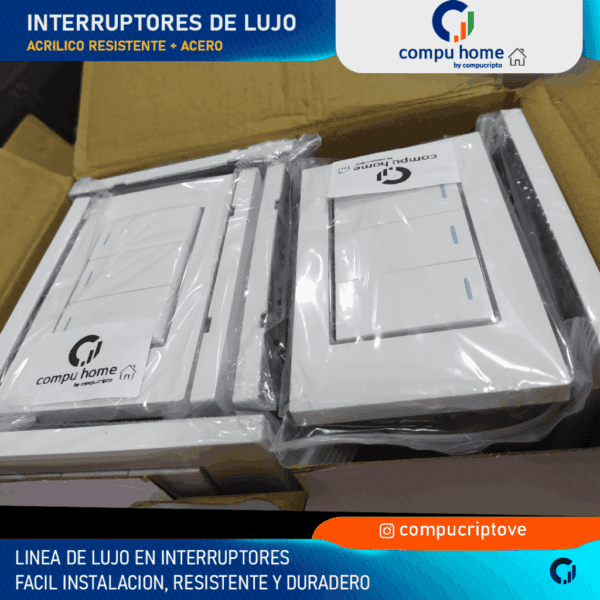 💎🏠línea lujo blanco: apagadores 1, 2, 3, usb c, aluminio 🔌🛡️