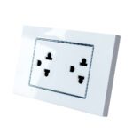 💎🏠Línea Lujo Blanco: Apagadores 1, 2, 3, USB-C, Aluminio 🔌🛡️